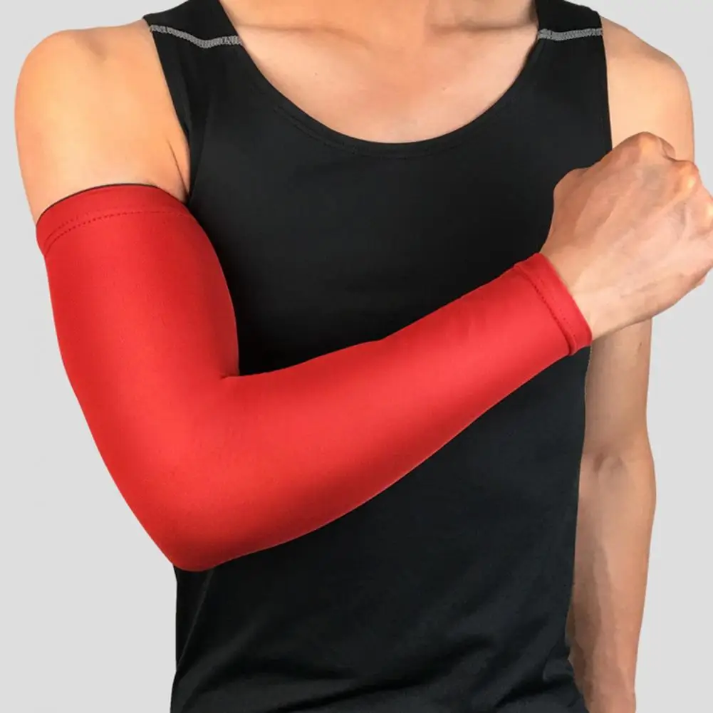 1pc manga de braço de refrigeração compressão muscular guarda de braço atletas guarda de pulso esportes uv braço manga basquete armguard braço-capa