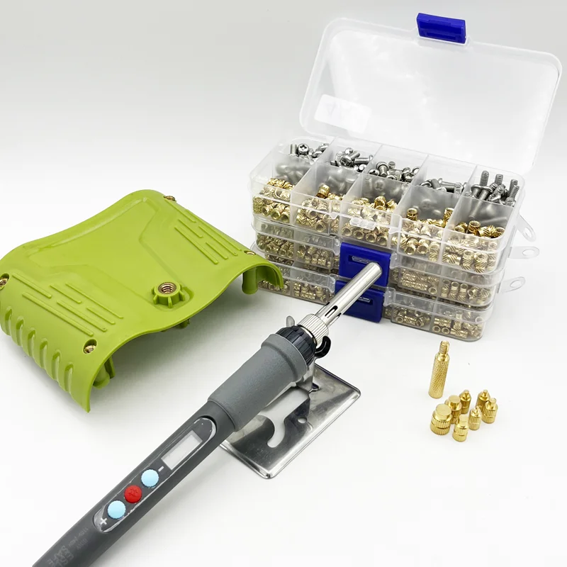 M2 M3 M4 Messing Einsatz Mutter Bolzen Schraube Implantation Maschine Hot Melt Rändelgewinde Wärme Lötkolben Spitze 3D Drucker Zubehör – Detail 3