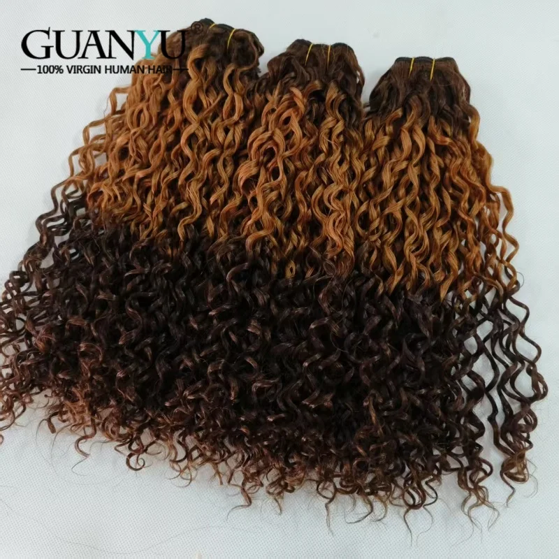 10A T4/30/4 موجة المياه أومبير الملونة الشعر البشري حزم 100% وصلات شعر بشرية 3/4 حزمة صفقات ينسج الشعر البشري