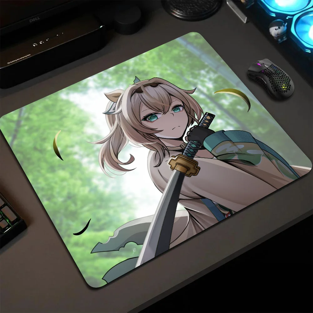 Iroha Kazama Hololive Girl Anime Mousepad Small LockEdge Mouse Pad For Gamers Computer Desk Pad Anti-slip Rubber