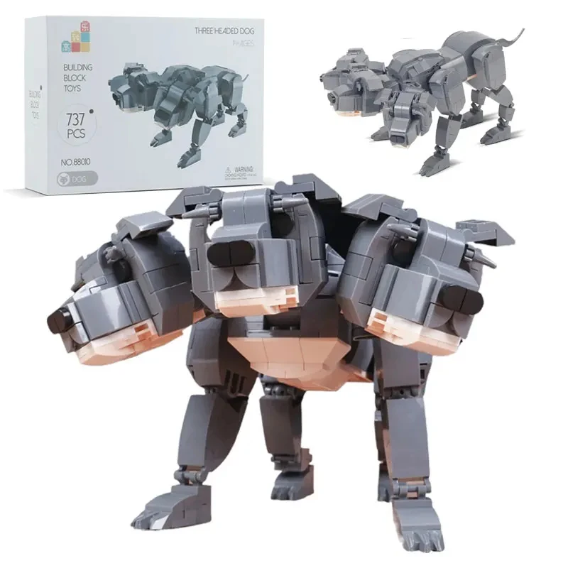 

737 деталей, креативный конструктор «Волшебный фильм: Трехглавый пёс Кербер», мягкие строительные блоки, игрушки-конструкторы, подарок для детей