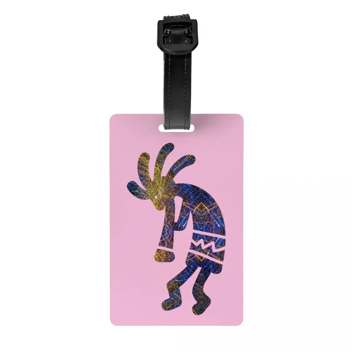 

Изготовленная на заказ африканская племенная индейская багажная бирка Kokopelli, дорожная сумка, чемодан, конфиденциальная обложка, идентификационная этикетка