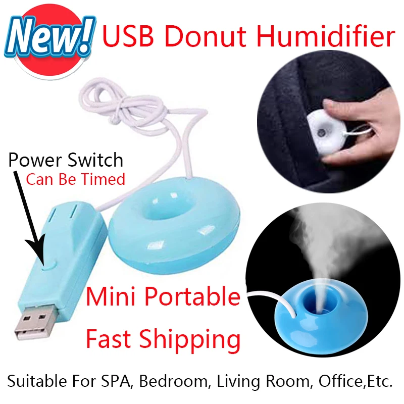 Best Selling USB Office Desktop Mini Humidifier Portable Air Purifier Donut Humidifier Mini Sprayer Aroma Essential Oil Diffuser