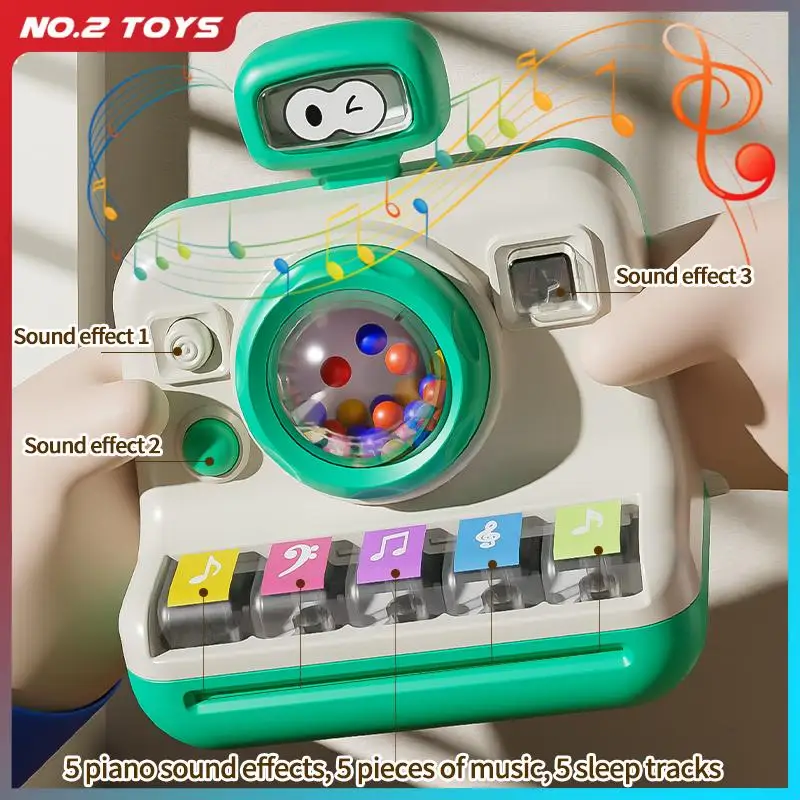 Simulation Camera Finger Piano Musical Baby Toys Multi-Function Small Piano with Music and Lights Early Educational Toy for Kids