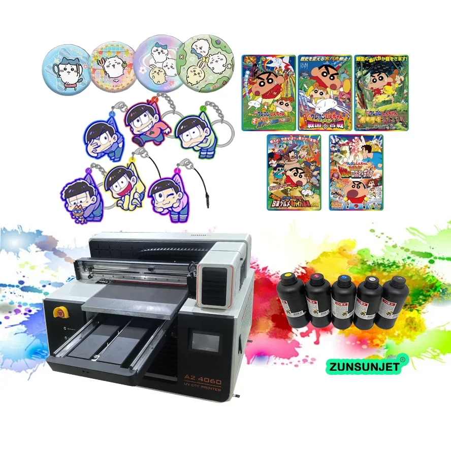 Small A2 Flatbed UV Dtf Inkjet Printer for Phone case Glass Bottle Pen PVC Acrylic Ceramic Wood Metal UV Effect Printing Machine view 6