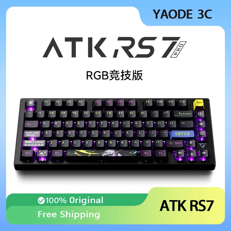 

ATK RS7pro RGB Magnetic Axis Mechanical Keyboard VGN Aluminium Alloy Wired Keyboard 75% Layout Custom Hot Swap Game for Win/Mac