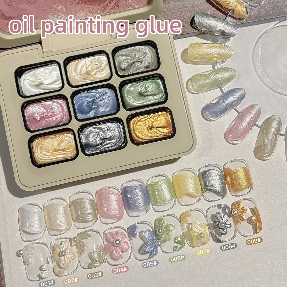 Mordda 9 grade creme perolado pintura a óleo gel sólido pigmento da arte do prego-sem limpeza, projetos de pintura a óleo texturizada 3d para manicure