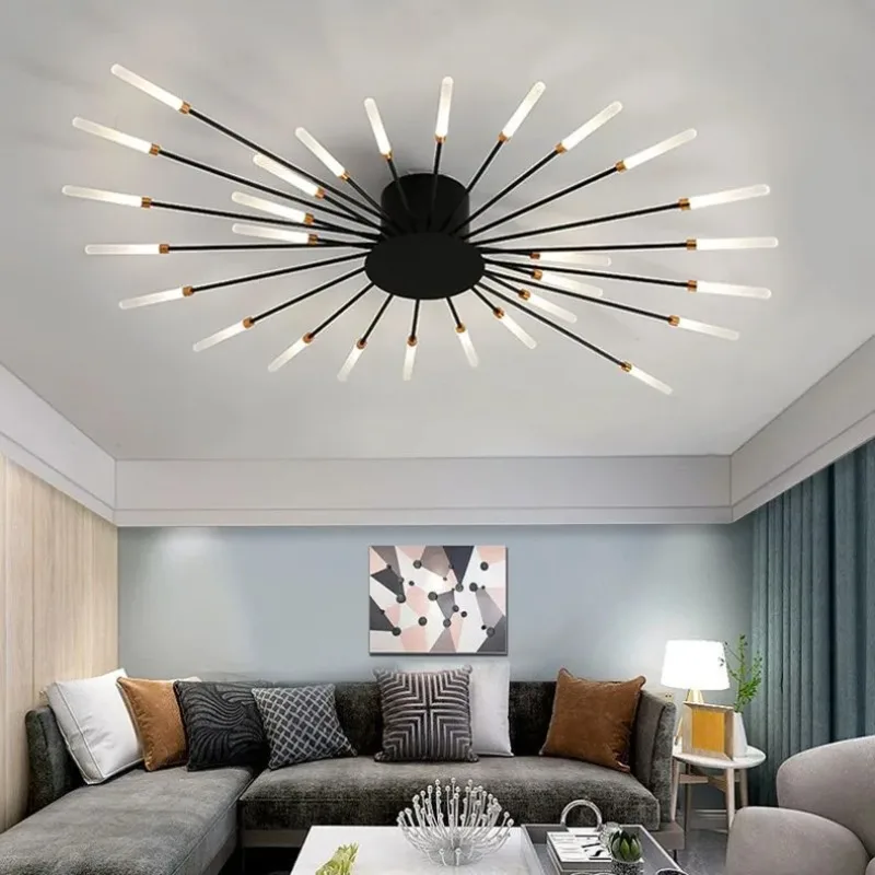 Modern Fireworks Ceiling Chandelier Light Designer Chandelier Ceiling Lamps Living Room Home Deco Bedroom Pendant Lamp Fixtures