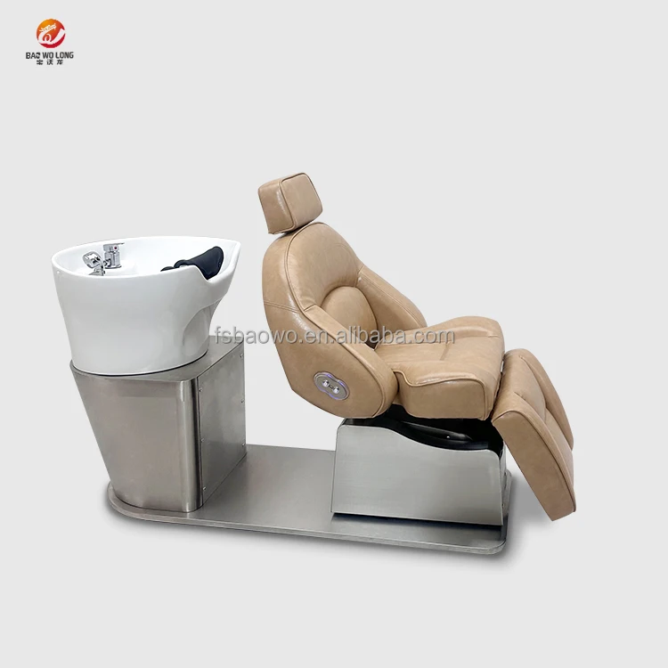 

Durable Adjustable High-Density Foam Auto Folding Shampoo Chair Shampoo Bowl and Chair Salon Shampoo Chair