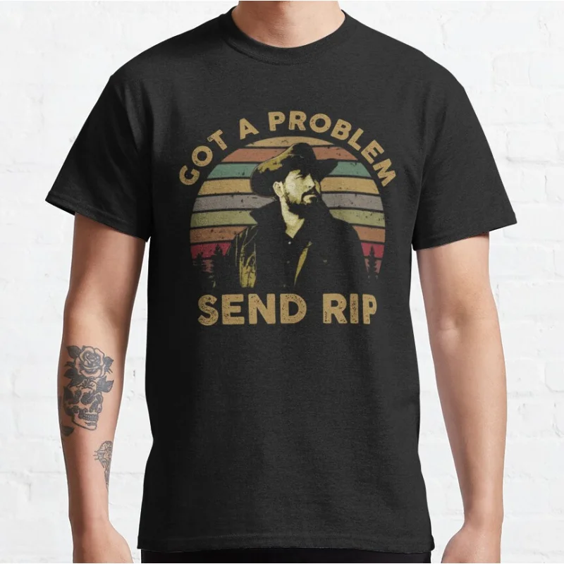 

Jangan merasa Got A Problem Send Rip Vintage American movie yellowstone tv Retro Cowboy graphic t shirts large size tops