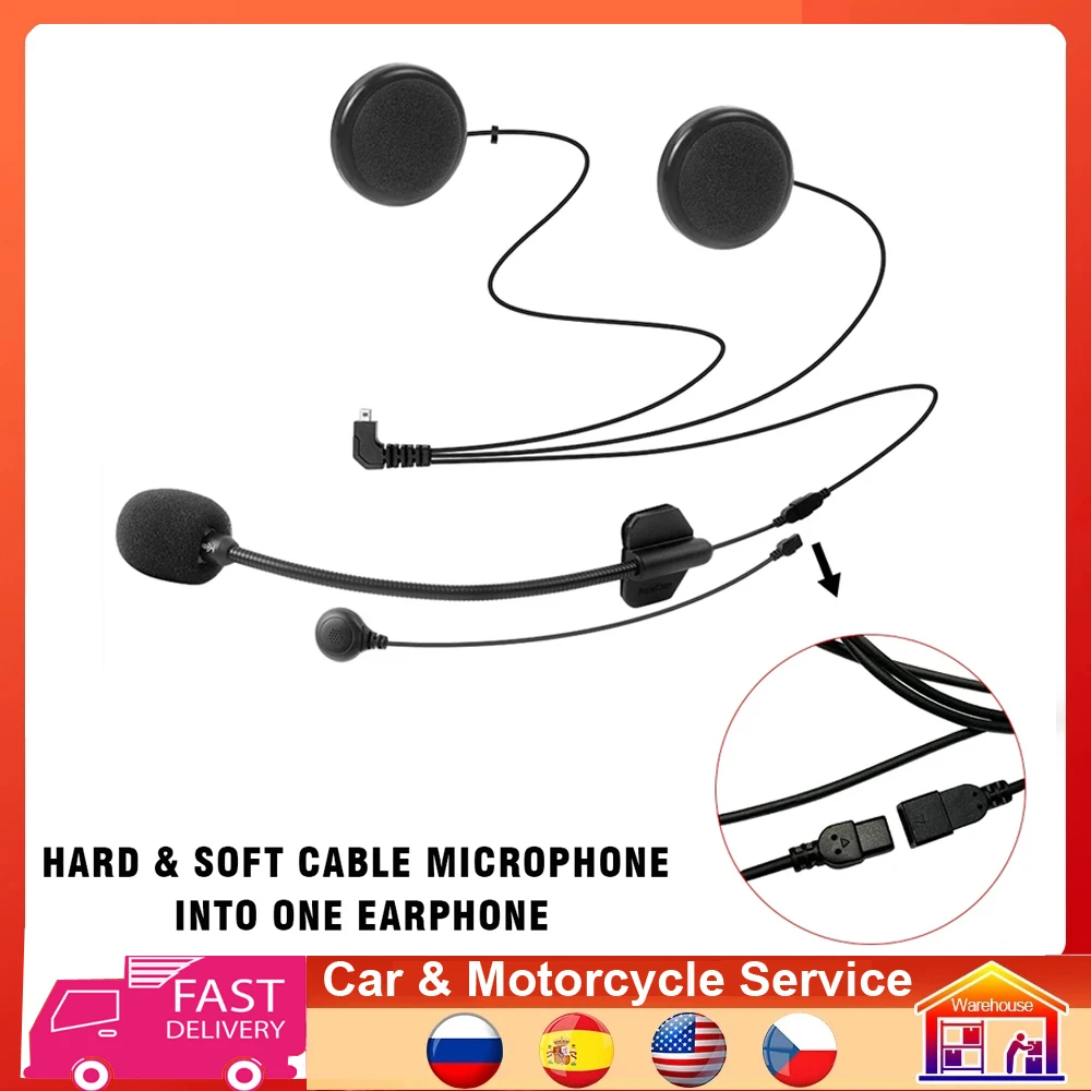 Freedconn-intercomunicador para casco de motocicleta, auriculares para T-COM, VB, T-COM, SC, Bluetooth, accesorios