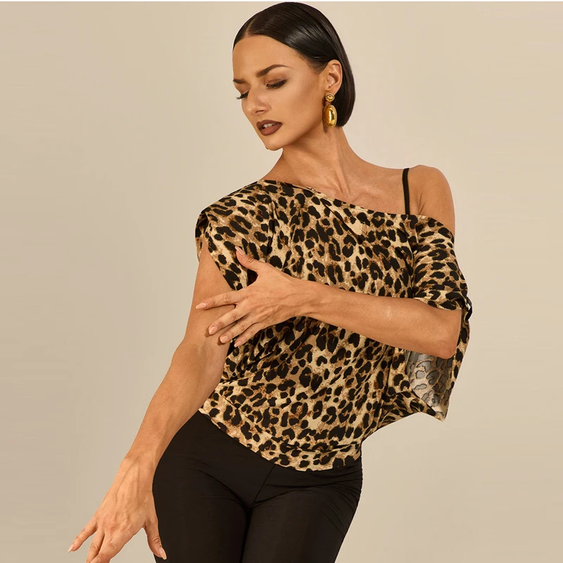Adults Latin Dance Clothes Sloping Shoulder Top Fringed Skirts Women Latin Dance Competition Costumes Stage Suits SL16077