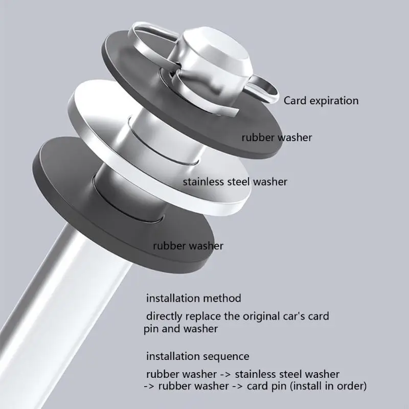 X6HF مجموعة حشوات الدراجات النارية المضادة للحشرجة من الفولاذ المقاوم للصدأ تمنع الاهتزاز #3