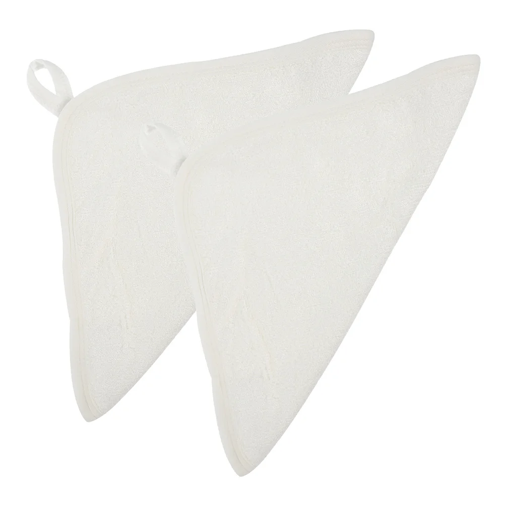 

2pcs White Baby Bath Towels Soft Cotton Washcloths Facial Hand Drying Burp Cloth Newborn Toddler Small Square Infant Care