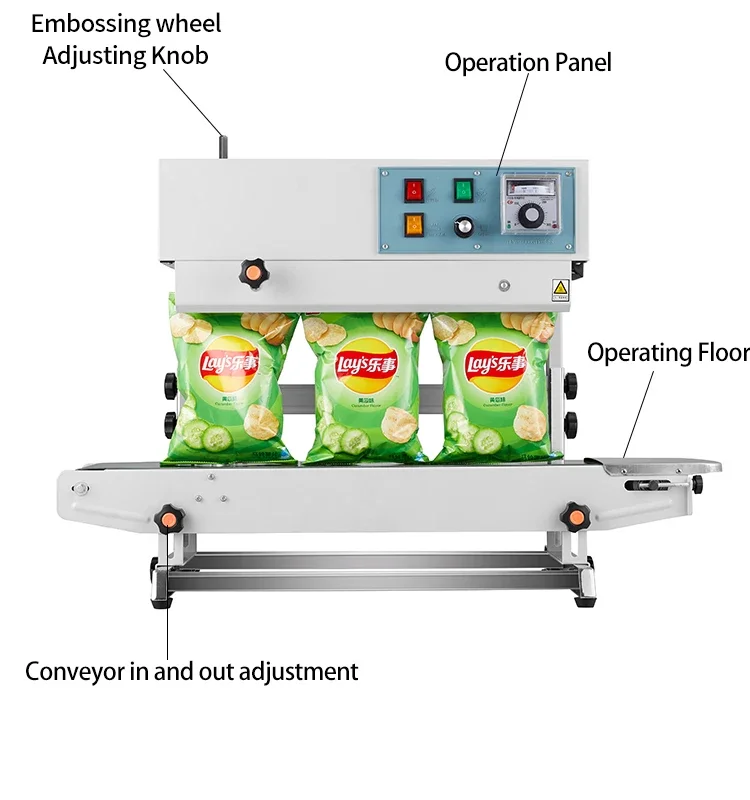 Sealing Machine for packing Commercial Automatic Food Industry vertical continuous sealing machine