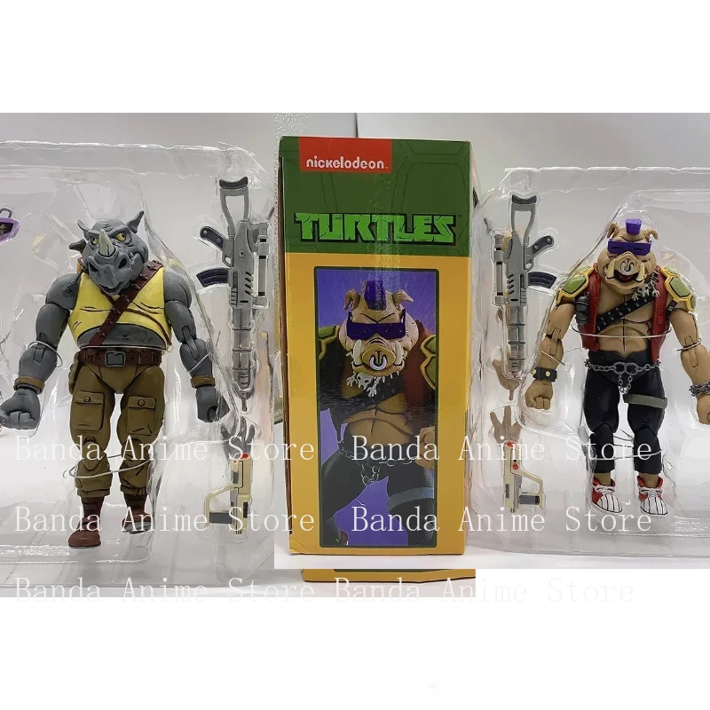 

NECA Shredder Michelangelo Foot Solder Donatello Krang Figure Bebop Rocksteady Turtle Figure Action Figurine Toy 2PCS/Set