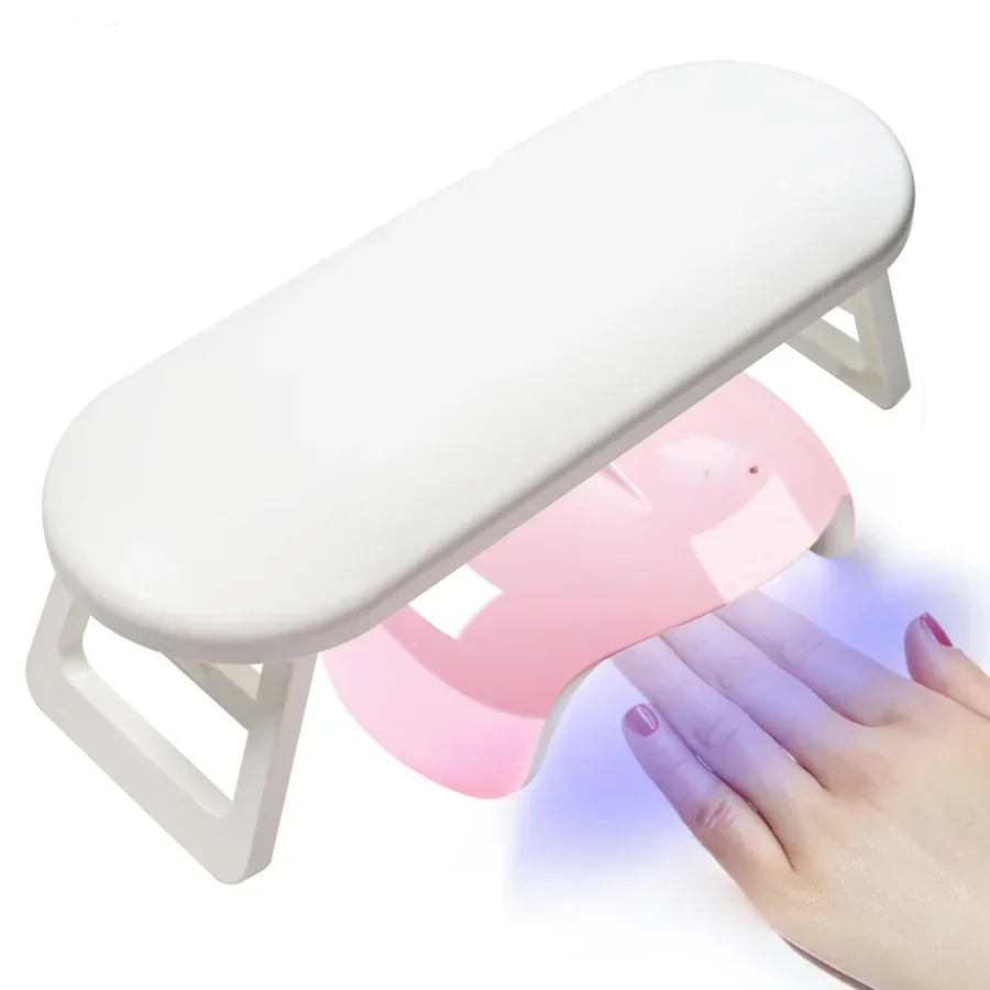 Nail Arm Rest Hand Cushion Plastic Hand Rest Cushion Non-Slip Manicure Long Foldable Waterproof Holder Nail Studio Hand Cushion