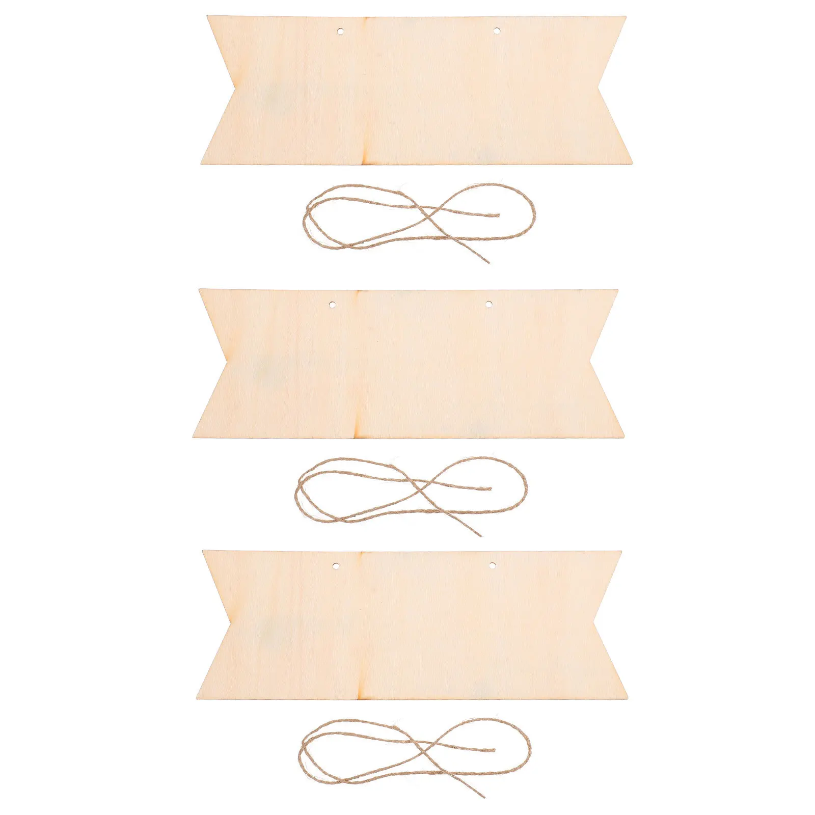 

3 pcs Wood Cutout Decoration Wooden Plaque Blank Hanging Signs Diy Wood Slice Door Decor Craft Hanging Wooden Pieces