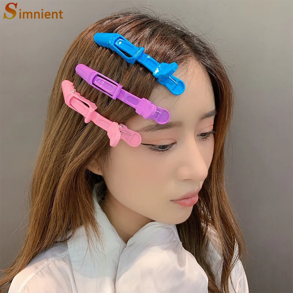 New 5pcs/lot Plastic Hair Clip Hairdressing Hairpin Hair Accessories Clamps Claw Section Alligator Clips Barber For Salon Stylin