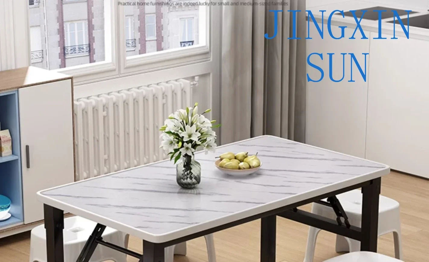 Folding table, household portable dining table, stall floor table, simple rental housing, dormitory