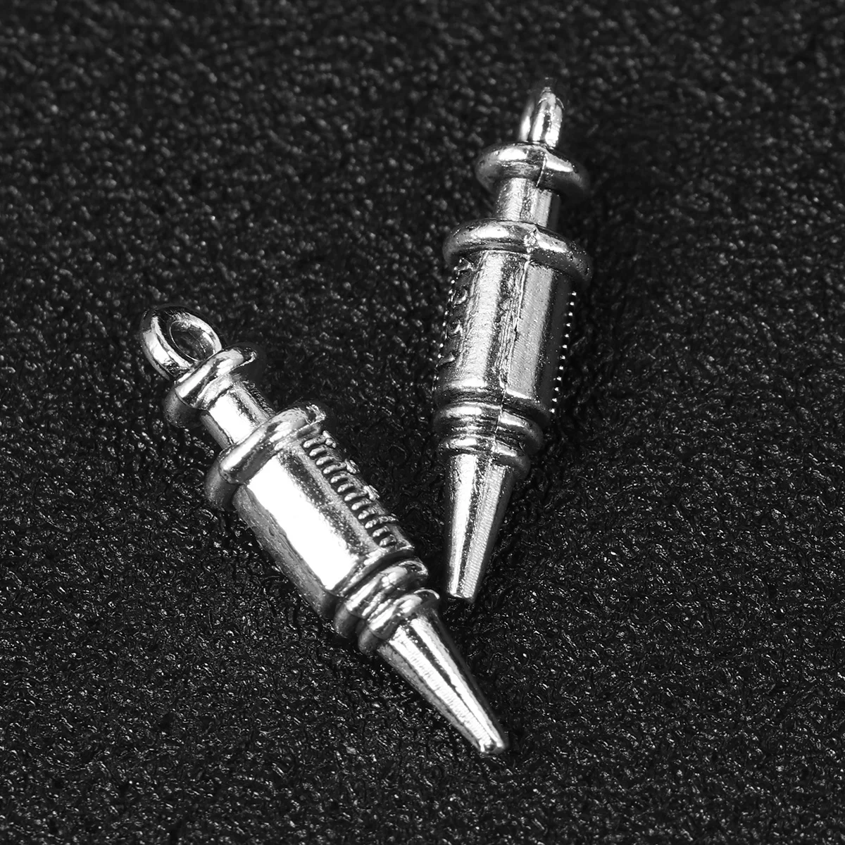 

50Pcs DIY Syringe Pendant Charms Silver Alloy Hospital Theme Jewelry Accessories for Necklace Bracelet Earrings Keychains