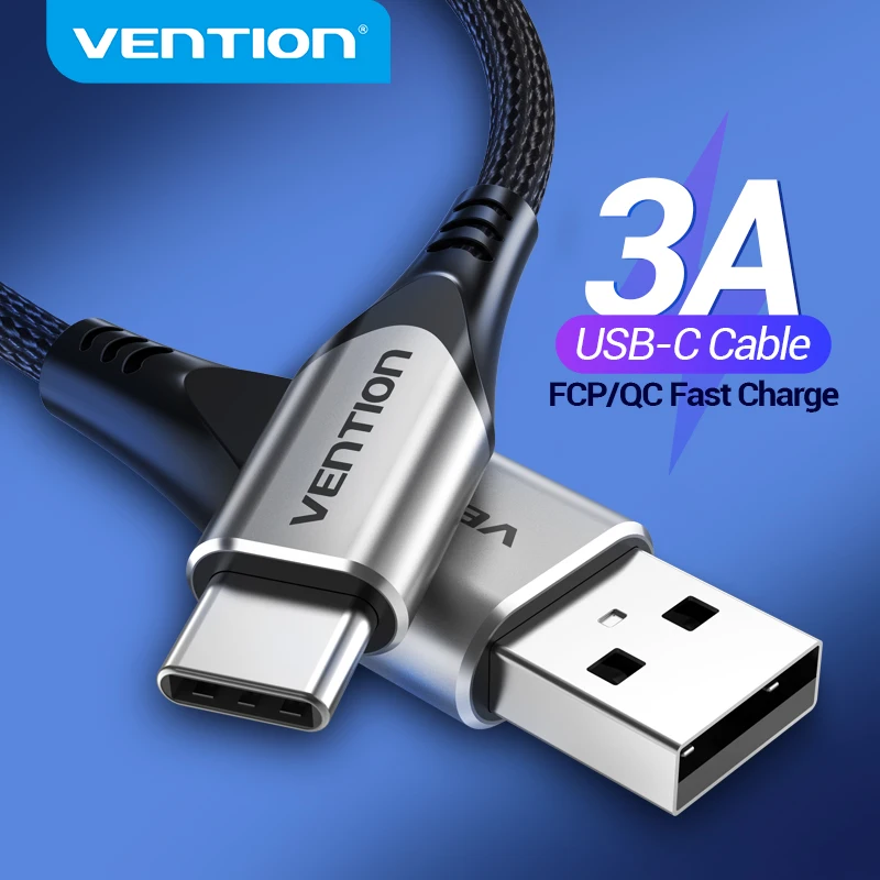 Vention USB Type C Cable 3A Charger Cable Fast Charging for Samsung S10 S9/Xiaomi mi9 10 pro/Huawei USB C Mobile Phone Cables 3m