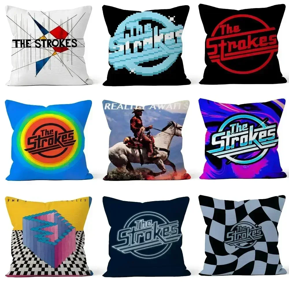 Band The Strokes Julian Casablancas Cushion Cover Throw Pillow Soft Short Plush Cozy Colorfast For Sofa Bedroom Home Decor