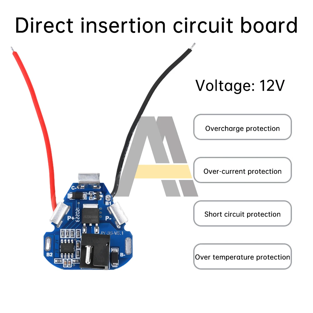 Scheda di protezione della batteria al litio DC12V 3S per alloggiamento della batteria 18650 Scheda di protezione della batteria al litio 3S Kit fai