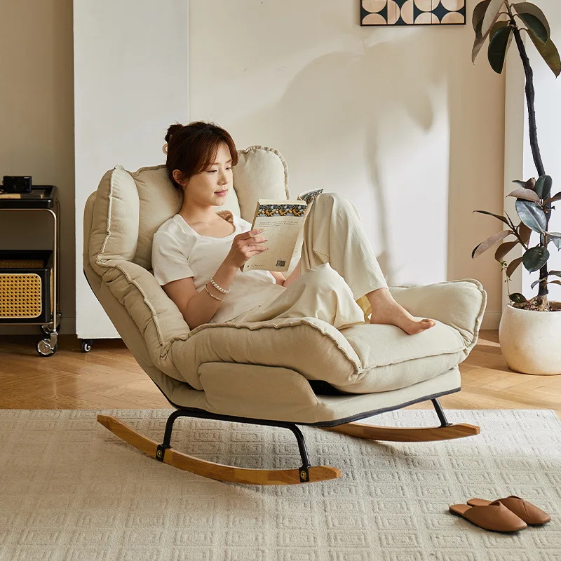 

recliner, living room home leisure chair, lazy sofa chair Internet celebrity rocking chair Modern light luxury adult chair