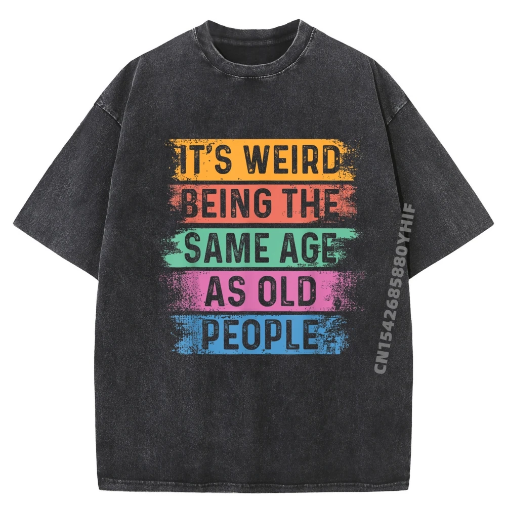 

Красочная футболка с принтом It's Weird Being The Same, мужские топы и футболки, футболки с рисунком для мужчин, потертые футболки в стиле ретро