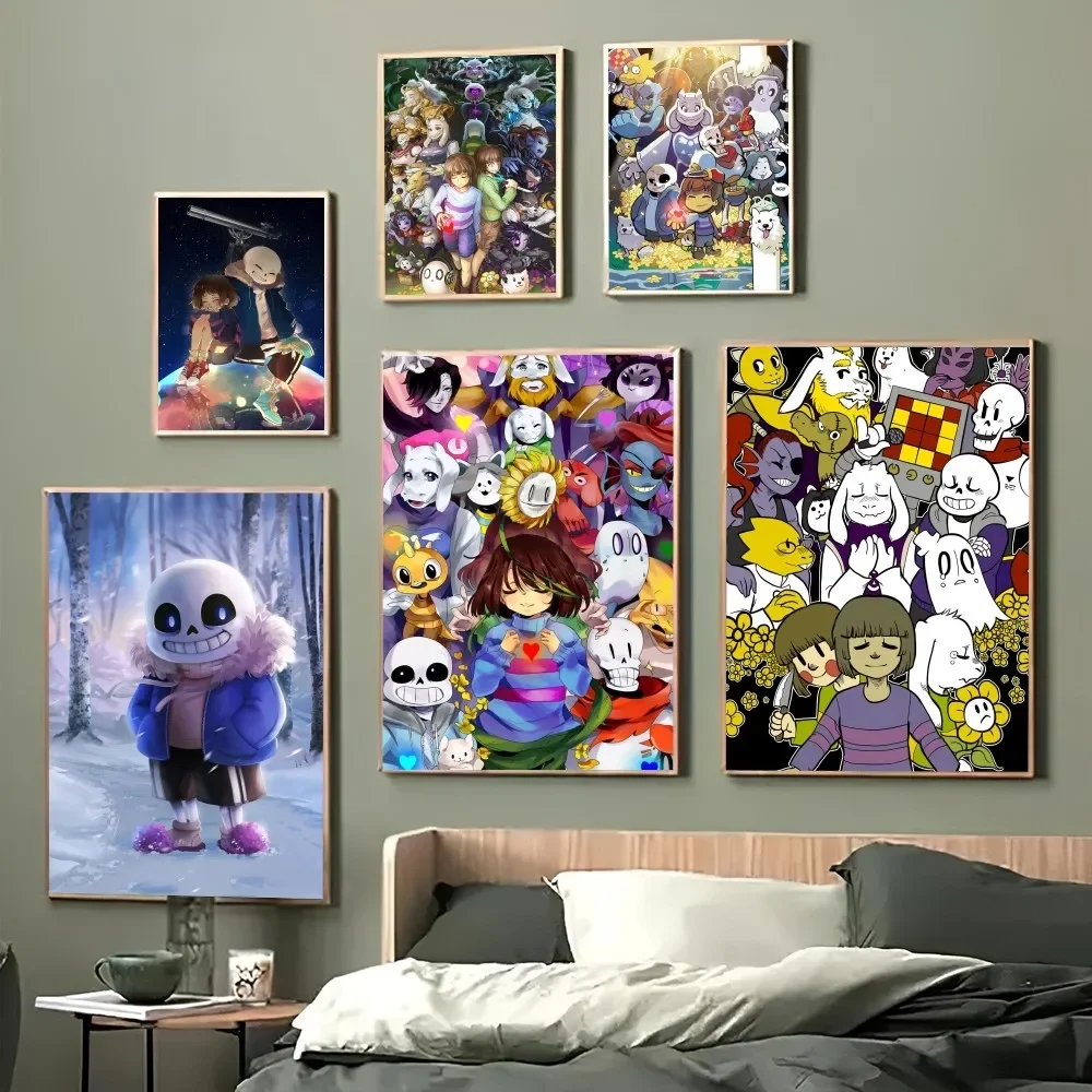 1pc Undertale  Poster Paper Print Home Bedroom Entrance Bar Cafe Art Painting Decoration