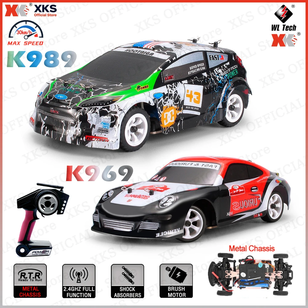 

WLtoys XKS K969 K989 1/28 RC Car Off Road 4x4 Remote Control Car 30Km/H High Speed RC Racing Drift Car Toy Gift for Boy