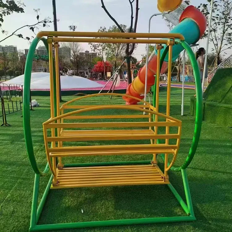 New Design Product Swing Ride Unpowered Amusement Park Products Double Rocking Chair Entertainment for Sale