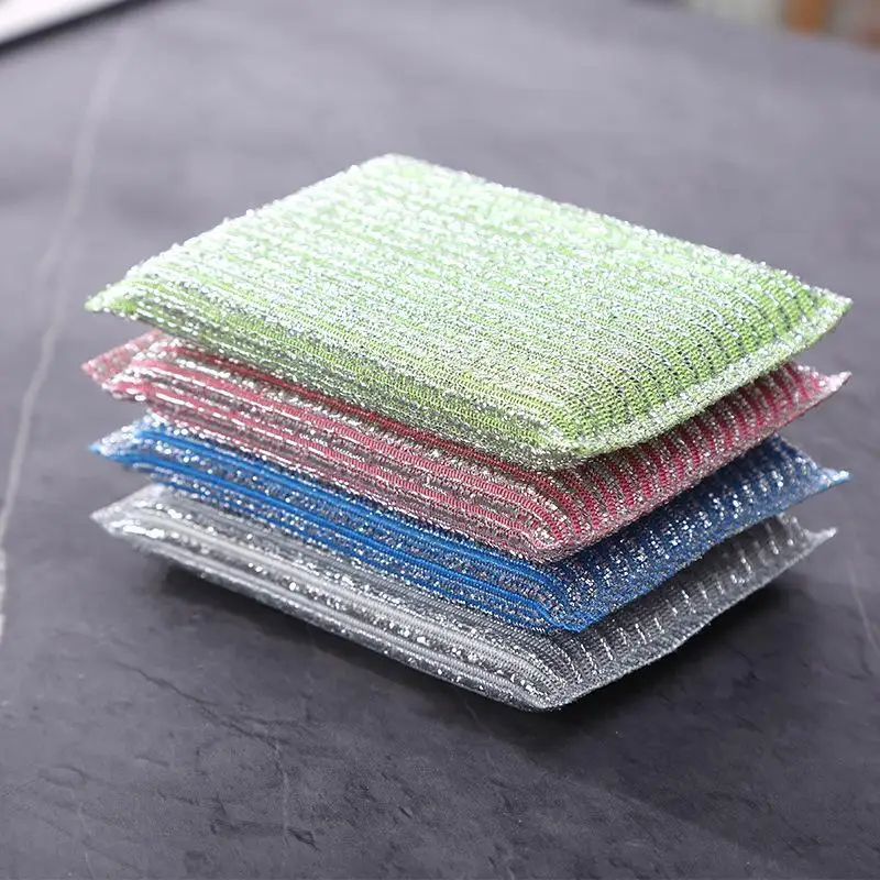 Thickened Stripe Cleaning Sponge Wipe Double Side Reusable Rags Dishwashing Pans Scouring Pads Kitchen Cleaning Tool