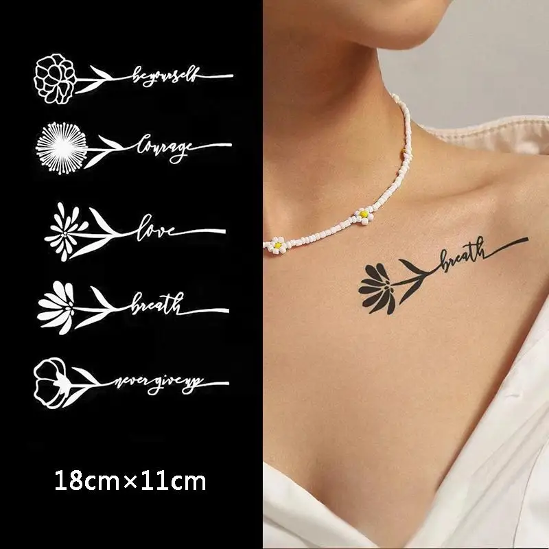 

Long-Lasting 15 Days,Waterproof Temporary Tattoos for Men Women,Tattoo Stickers,Semi-Permanent Fake Tattoo,Minimalist Tattoo