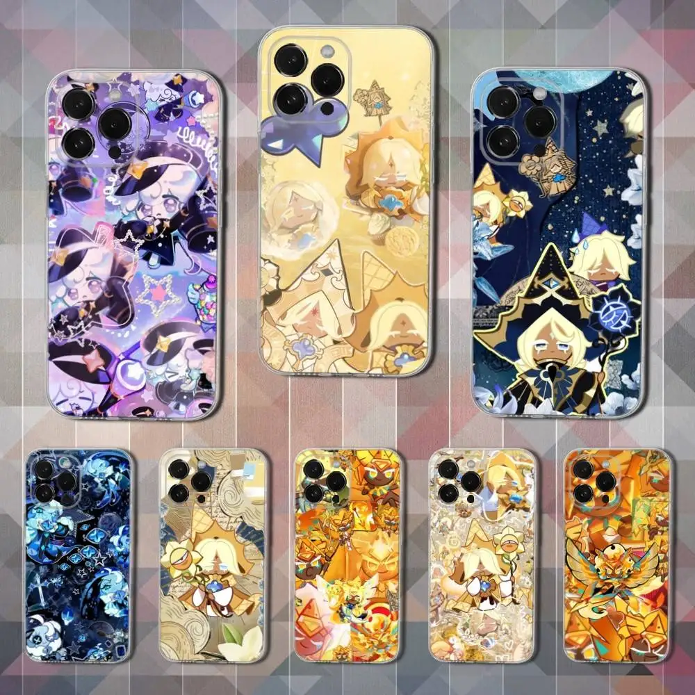 

C-Cookie Run K-Kingdom Game Phone Case For iPhone 16,15,14,13,12,11 Pro,Max,Plus,X,XS,XR,SE,Mini Transparent Soft Cover