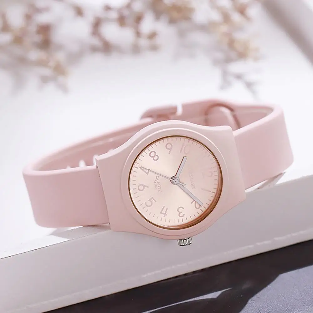 Jam tangan pelajar wanita, arloji kulit sederhana Quartz merek mewah untuk perempuan