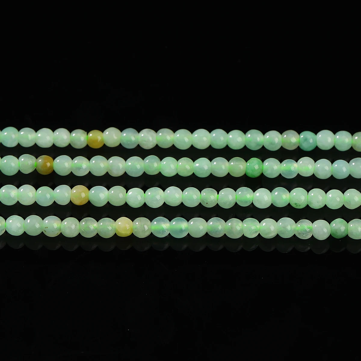 3 مللي متر الحجر الطبيعي مختلط اللون الزمرد الجاديت الخرز فاصل فضفاض الأحجار الكريمة حبة لصنع المجوهرات سوار ذاتي الصنع إكسسوارات عقد