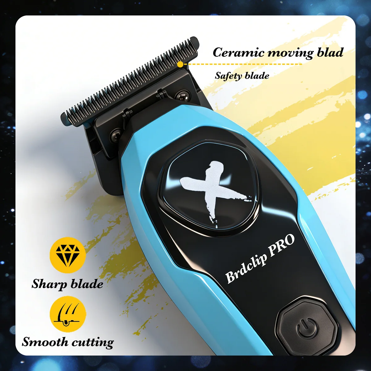 Neuer Professioneller BRDCLIP Kabelloser Haarschneider mit DLC Keramikklinge, 1200mAh Akku, LCD-Geschwindigkeitsanzeige und Batterieindikator, Friseur-Pflegewerkzeug – Detail 2