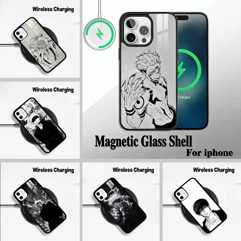 Popular-Anime--Jujutsu -Kaisen Phone Case For IPhone17 16 15 14 13 12 11  Pro Max 16/15/14Plus Wireless Charger Cover Funda