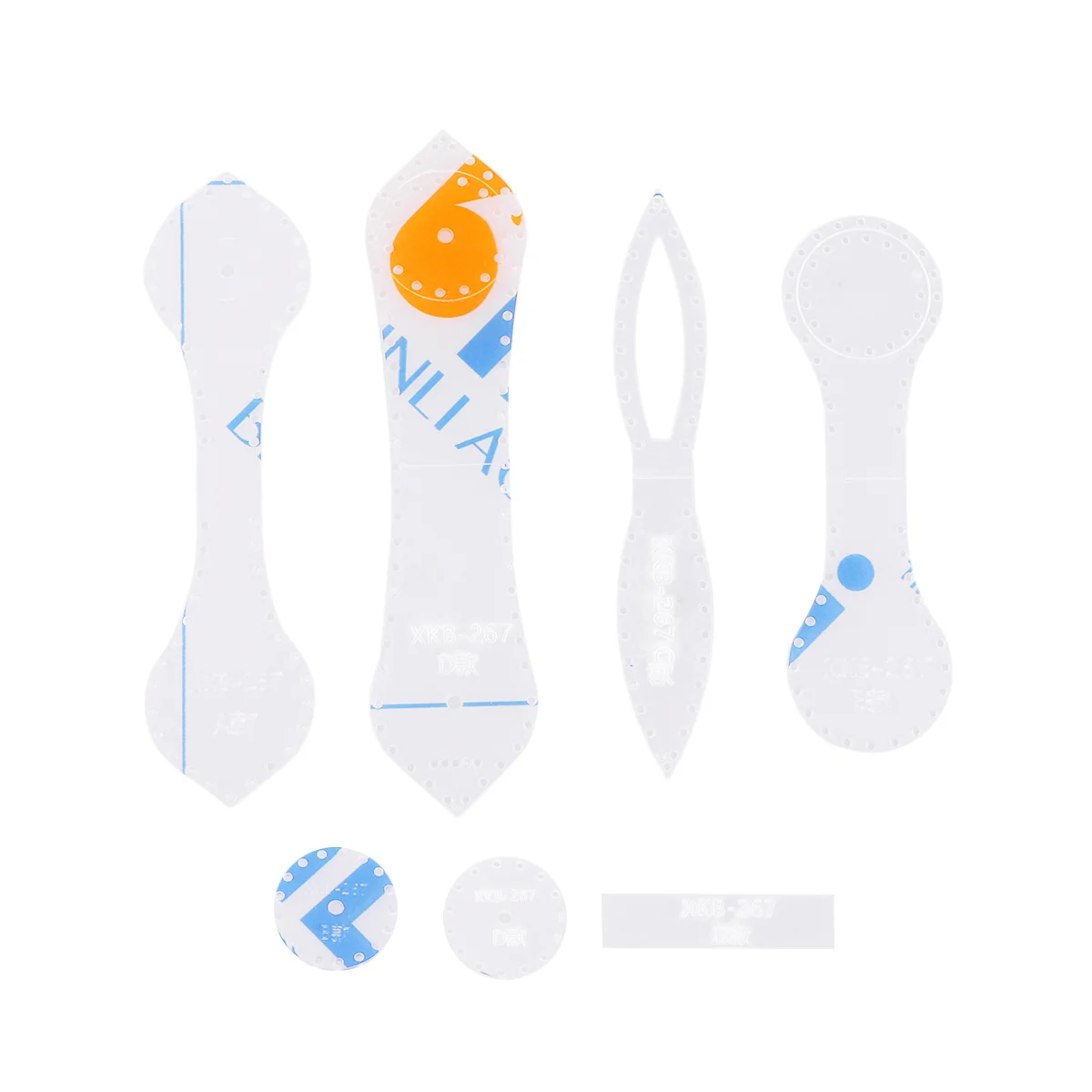 

1Set Acrylic Keychain Pendant Cutting Template Durable Transparent Pattern Stencil Tool for DIY Keyring Pendant Craft