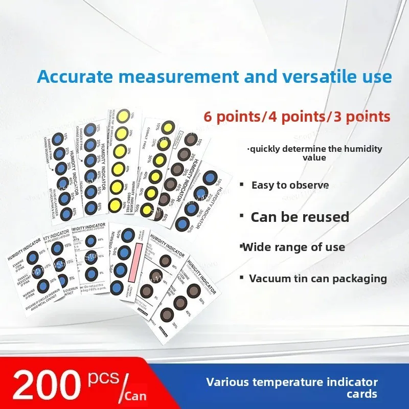 Humidity indicator card Blue 6-point brown cobalt-free PCB test strip bag
