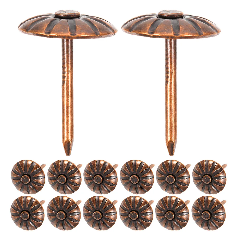 

200Pcs Upholstery Nails Iron Vintage Furniture Tacks Decorative Thumb Push Pins Sofa Carpet Upholstery Tack for DIY Use