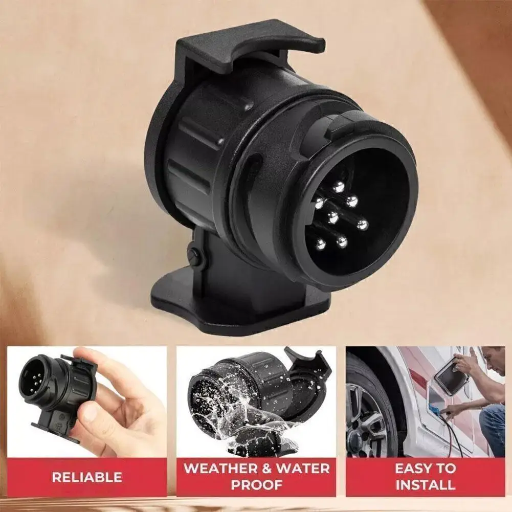 13 Pin to 7 Pin Towing Adaptor Trailer Caravan Truck Towbar Car Plug Adapter 12V Waterproof Electric Socket Converter Connector