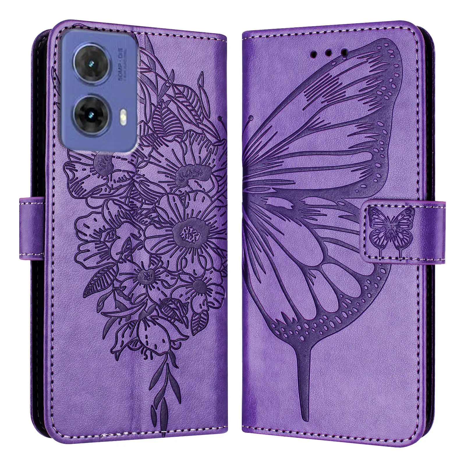 Moto Edge 50 Fusion Leather Butterfly Wallet Flip Case For Motorola MOTO Edge 50 Pro 50 Ultra 5g 2024 Magnetic Card Slot Cover