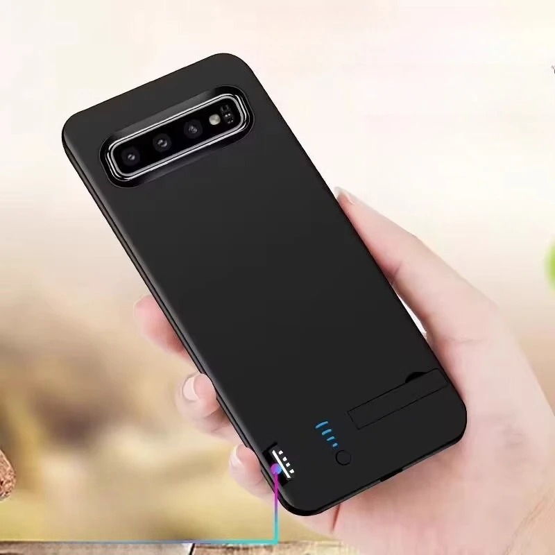 

Чехол-банк питания емкостью 10000 мАч для Samsung S10 + S10 S10e Note9 Note8, чехол для беспроводной зарядки, портативный чехол для зарядного устройства