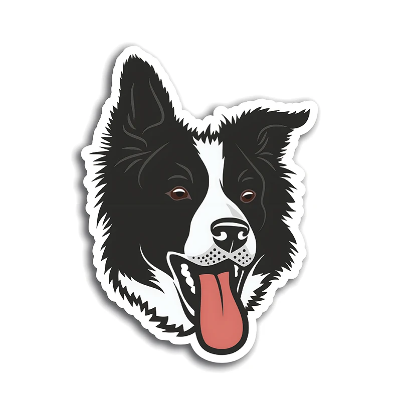 CS12368# Fun Border Collie Sheep Dog Waterproof Vinyl Decal Sticker For Cars Walls Windows, Bumper Sticker External Accessories