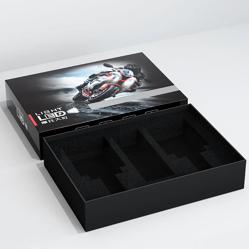 Custom. Tiandi Gai C6 Car LED Headlight Packaging Box Customization H2 Bulb H4 H7 Motorcycle Light Color Box Bulk Customization