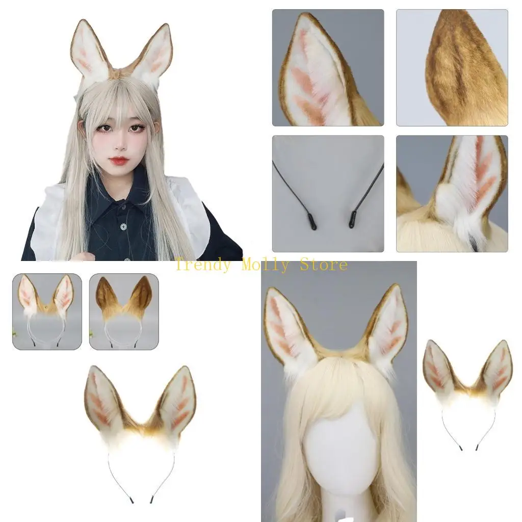 

N5KB повязки на голову с ушками оленя, костюм для косплея на Хэллоуин, костюм с ушками зверя для живого шоу