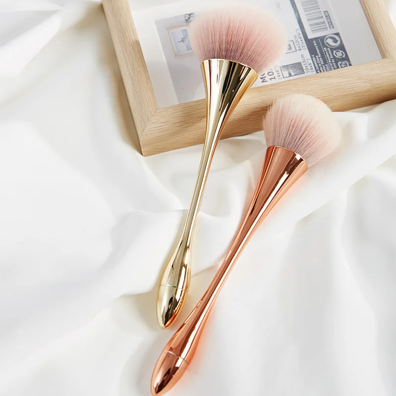 Rose Gold Powder Blush Brush Professional Make Up Brush Large Cosmetic Face Cont Cosmetic Face Cont Brocha Colorete Make Up Tool